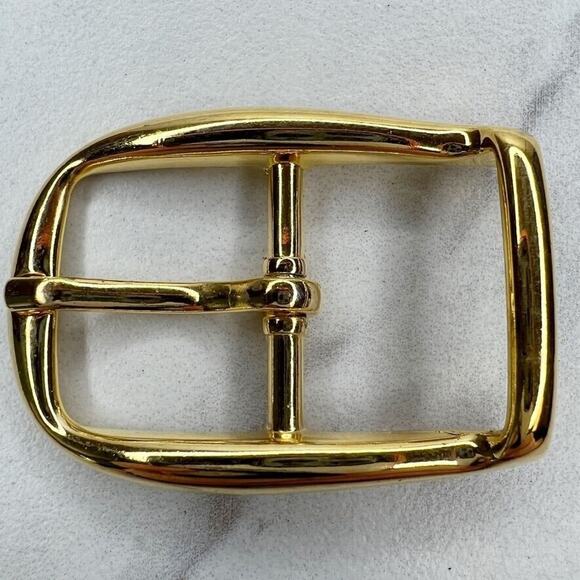 Vintage Gold Tone Simple Basic Belt Buckle for up to 1 Inch Belt - Picture 1 of 8